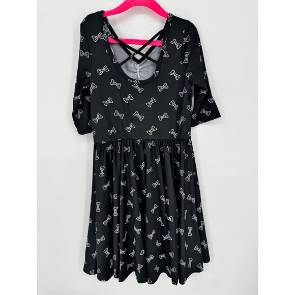 Dotdotsmile Girls Dress Size 7 Black with White Bows New With Tags - Picture 5 of 6